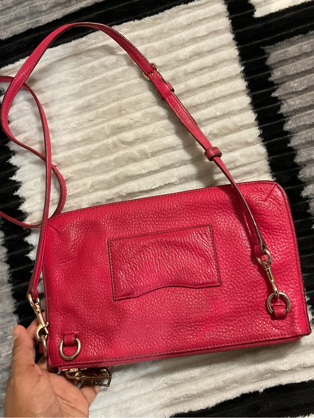 Coach Pink Leather CrossBody Doouble Zipper Bag - Picture 4 of 7